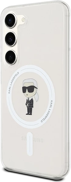 Mbështjellës Karl Lagerfeld IML Ikonik MagSafe për Samsung Galaxy S23, Transparent