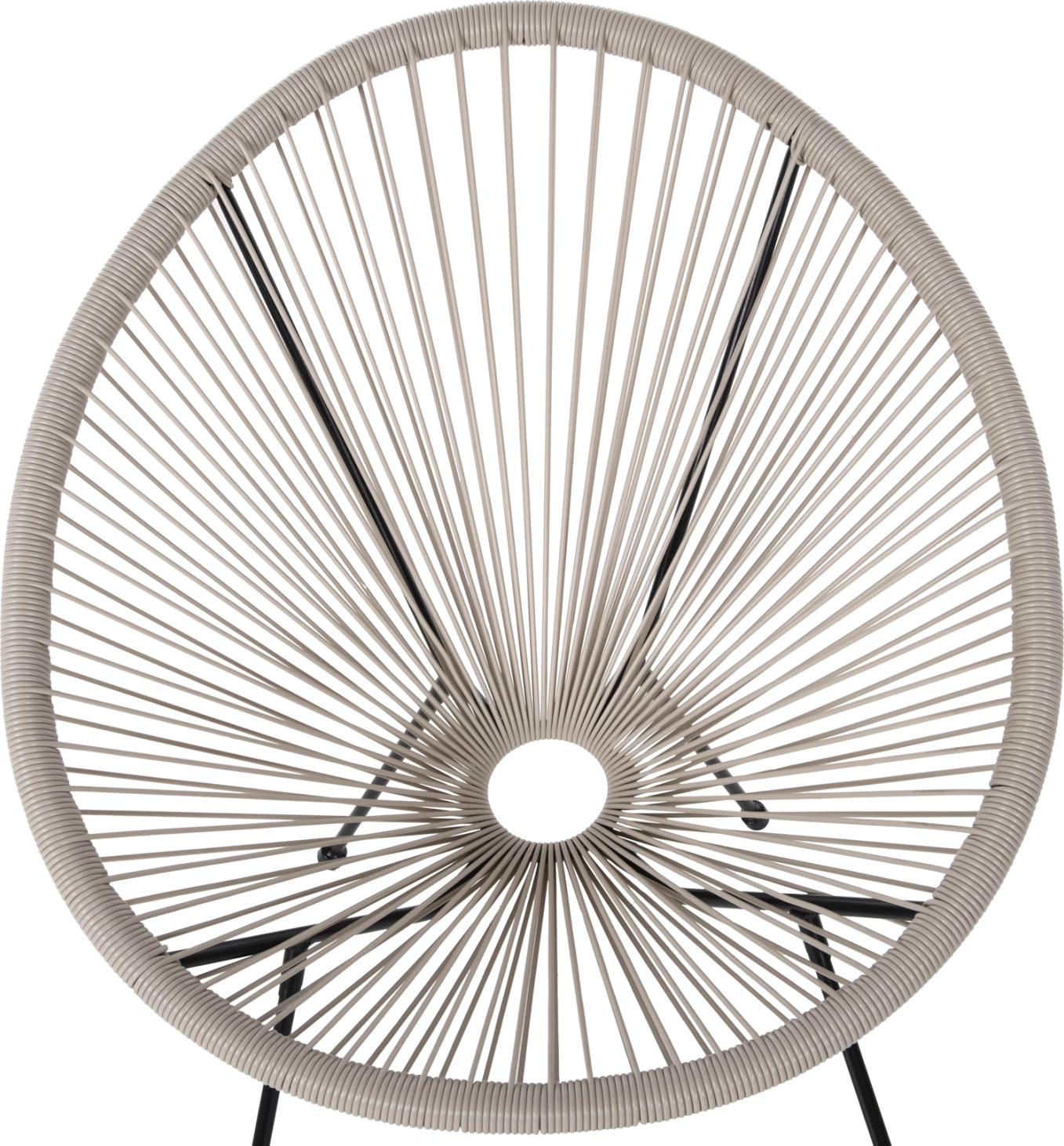 Karrige e jashtme lloj foleje ACAPULCO FH5872.03 metal i zi-ratan sintetik në ecru 71x72x80Hcm