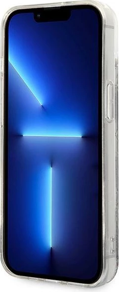 Mbështjellës Karl Lagerfeld KLHCP14SLMNMK për iPhone 14 6.1", hardcase, Liquid Glitter Monogram, zi