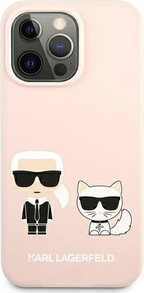 Mbështjellës Karl Lagerfeld KLHMP13LSSKCI për iPhone 13/13 Pro 6.1", silikon, MagSafe, rozë e çelët
