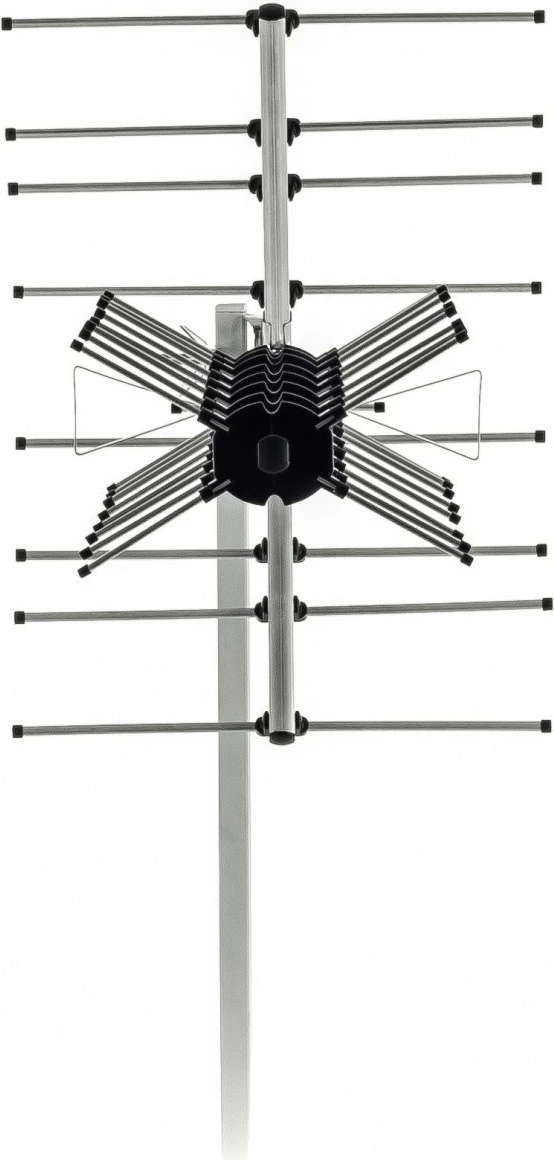 Antenë e jashtme Sencor SDA 611 DVB-T2/T, fitim 12dB, 75 Ohm, e zezë/argjendtë