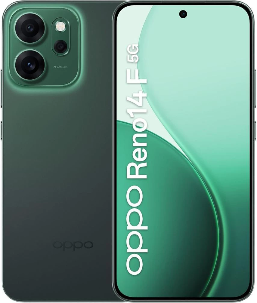 Celular OPPO Reno 14F 8+256GB 5G Luminous Green