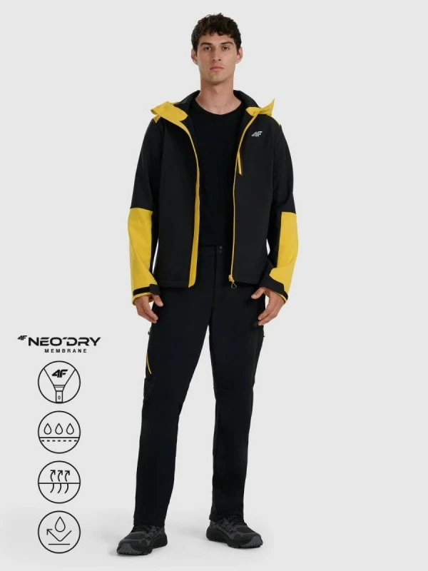 Jakne softshell për meshkuj 4F, e zezë