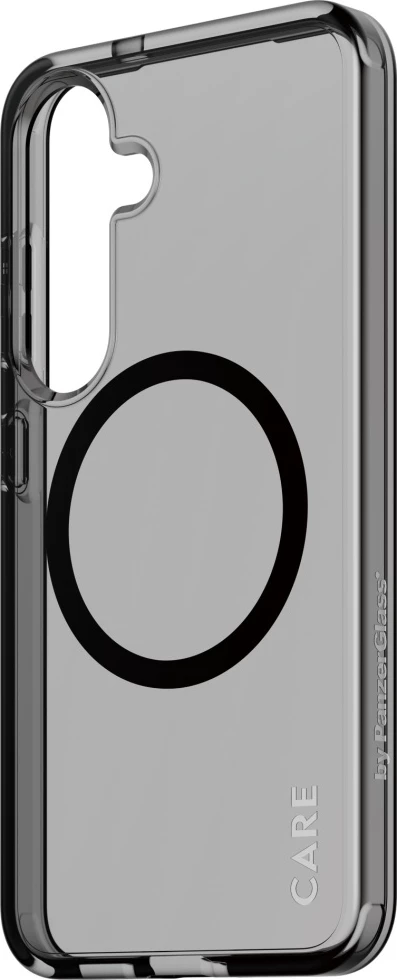 Mbështjellës PanzerGlass CARE Flagship Urban Combat, për Samsung Galaxy S25, gjysmë-transparent, Smokey Black