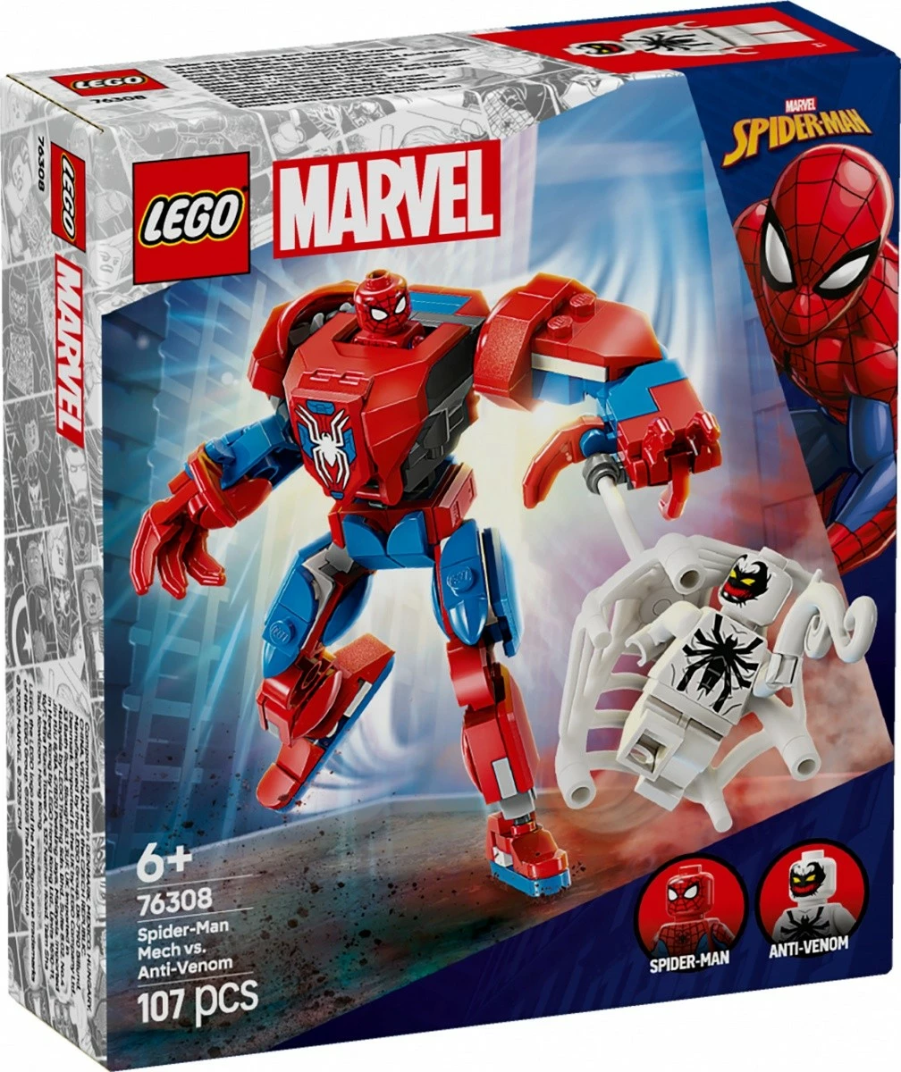 Set LEGO Marvel Super Heroes 76308 Mech Spider-Man vs. Anti-Venom, 107 pjesë