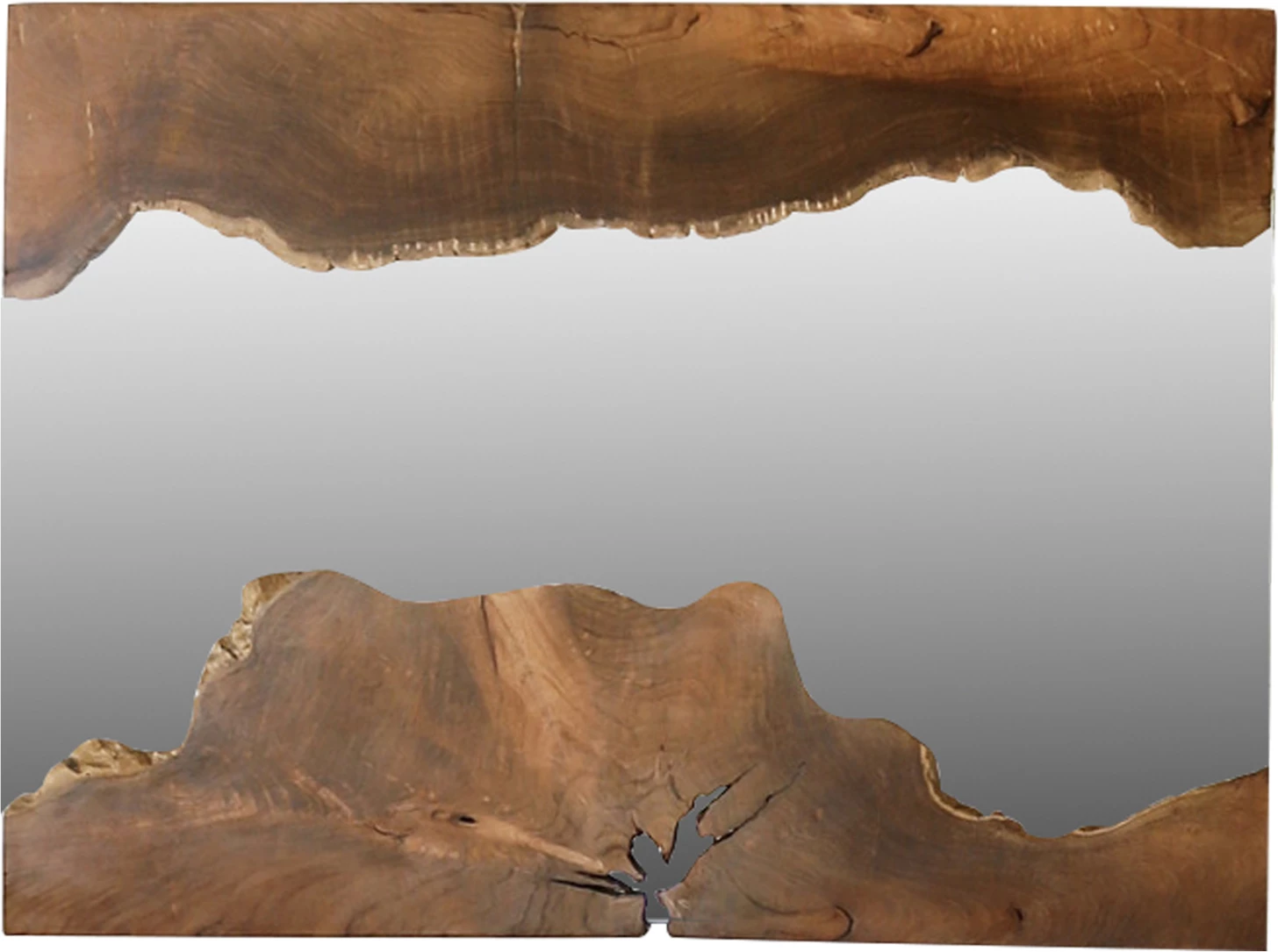 Pasqyrë drejtkëndore, dru TEAK natyral, 100x75H