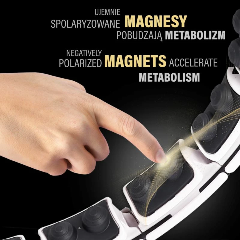 Hula hop HMS HHM16 me magnet dhe peshë, i bardhë me numërues