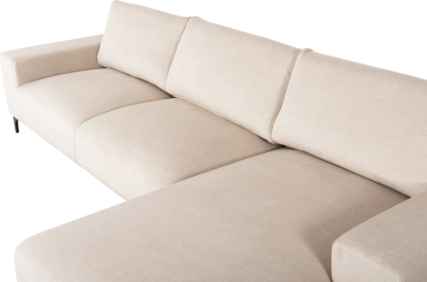 Divan qoshe (djathtas) NOA FH3278.01R pëlhurë ecru 288x90-157x67-80H cm