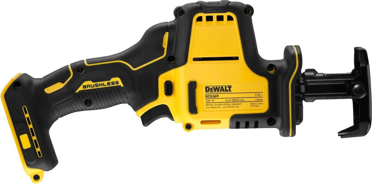 Vegël elektrike DeWALT DCS369N-XJ, brushless, 2800 spm, 9 cm, e zezë/verdhe
