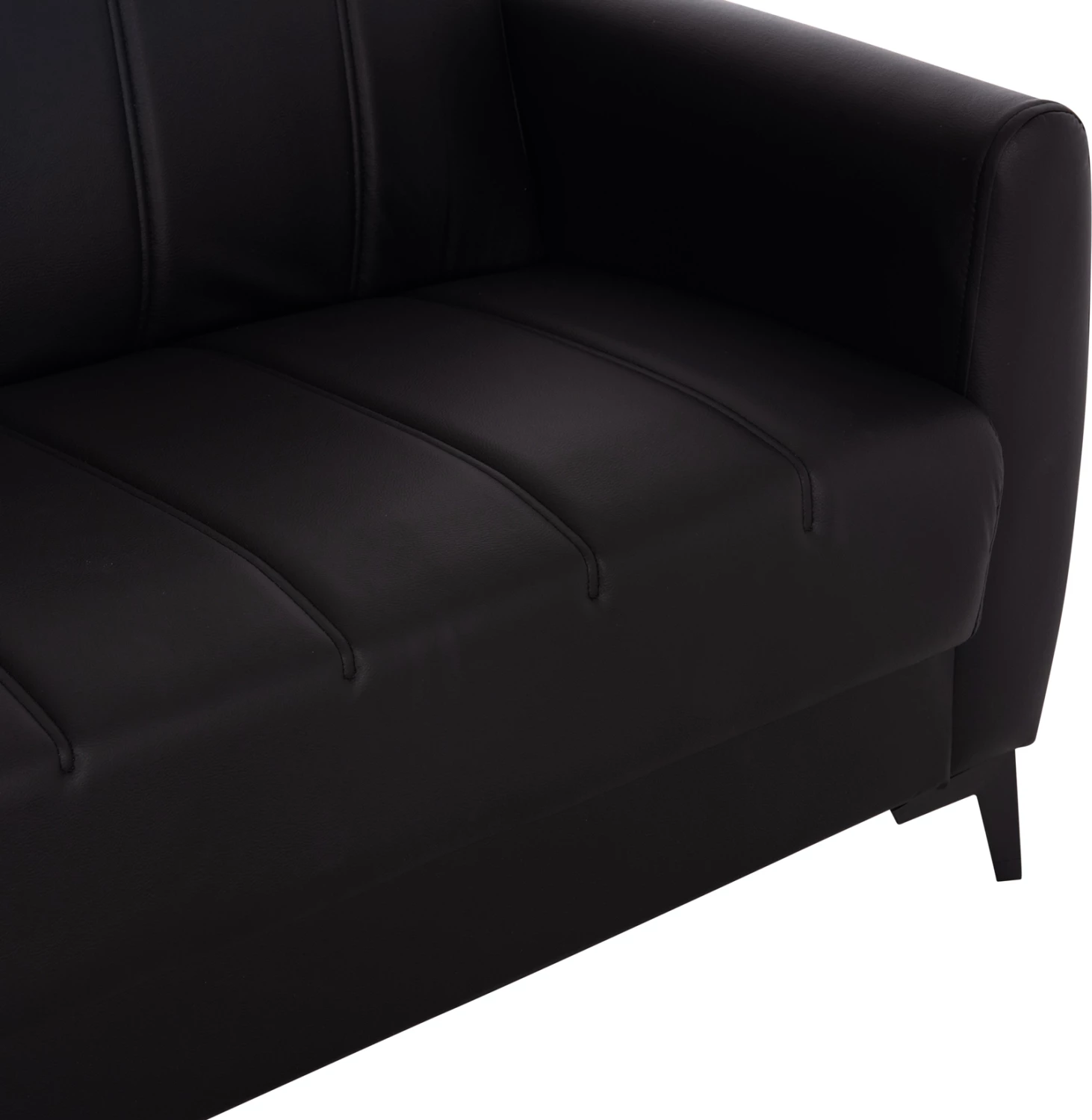 Divan-krevat 2 vende me hapësirë për depo, ngjyrë e zezë, NIKKO FH3293.11, 144x75x84cm