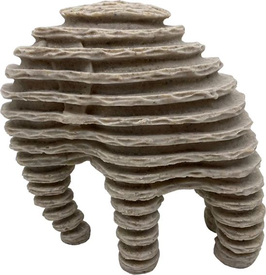 Dekor elefant Paido, polirezine, ngjyrë gri, 18x10x16cm