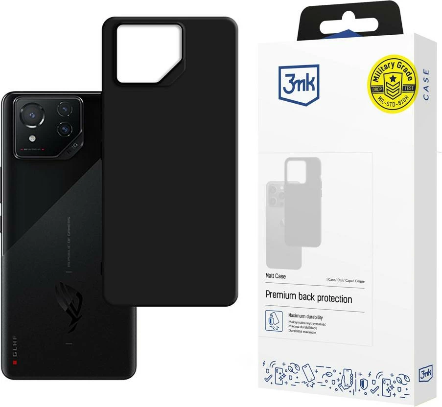Mbështjellës 3mk Matt Case për Asus ROG Phone 8, i zi