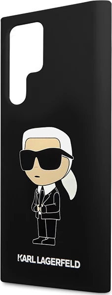 Mbështjellës Karl Lagerfeld Silicone Ikonik për Samsung Galaxy S24 Ultra, i zi