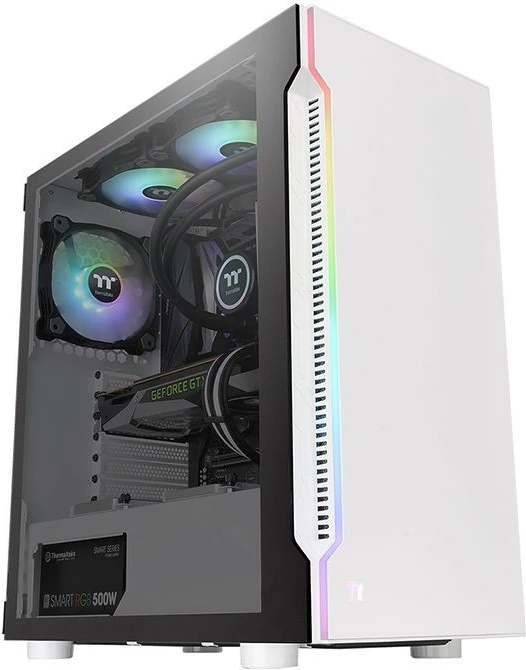 Kasë Thermaltake H200 TG Snow RGB, Midi Tower, ATX, Micro ATX, Mini ITX, e bardhë