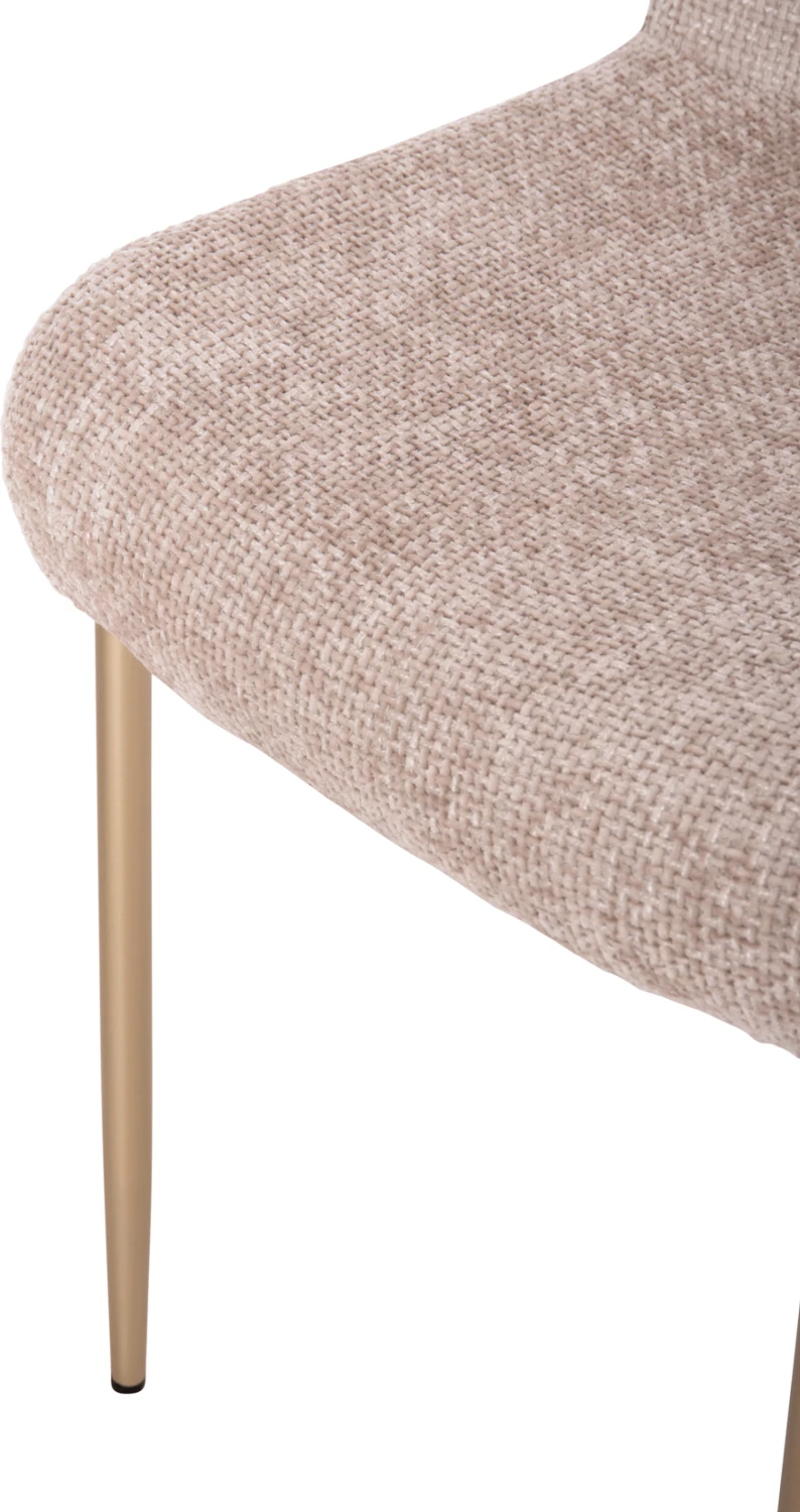 Karrige ngrënieje Obsession, set prej 2 copë, material stof, metal ngjyrë shampanje, 52x65x80cm