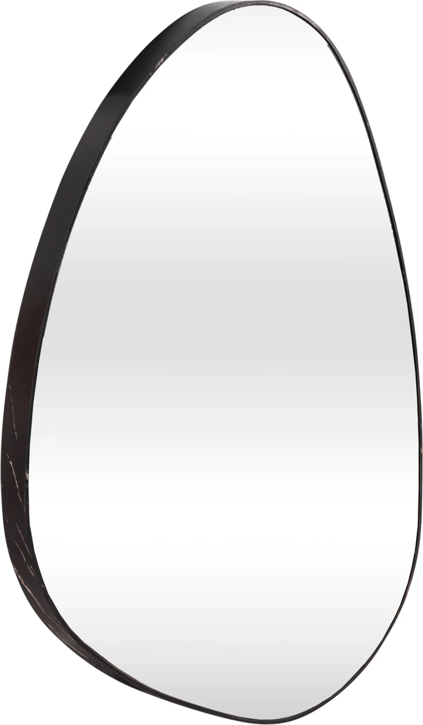 Pasqyrë muri e parregullt, ngjyrë mermeri të zi, FH4487.01, 60x80 cm.