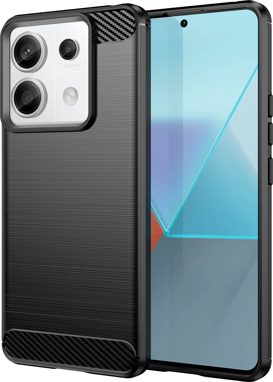 Mbështjellës Hurtel Carbon Case për Xiaomi Redmi Note 13 Pro+, i zi