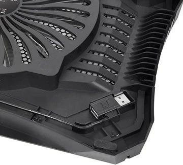Cooling pad Thermaltake Massive V20, për laptop 10-17", me LED, e zezë