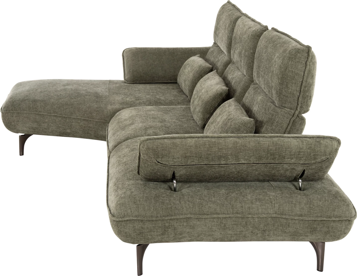 Këndi i majtë i divanit CONVERT FH3268.04L, ngjyrë jeshile selvi, 283x188x100 cm