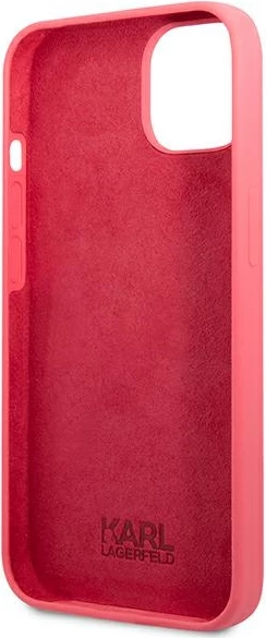 Mbështjellës Karl Lagerfeld Silicone Plaque për iPhone 13 mini, 5.4", Fuksia