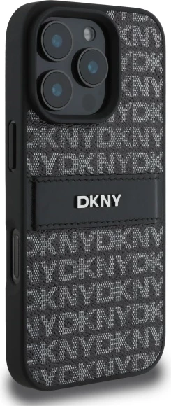 Mbështjellës DKNY Texture Pattern Tonal Stripe për iPhone 16 Pro Max, i zi