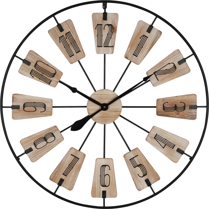 Orë muri Fepo Inart metalike, ngjyrë e zezë, 80x3x80cm