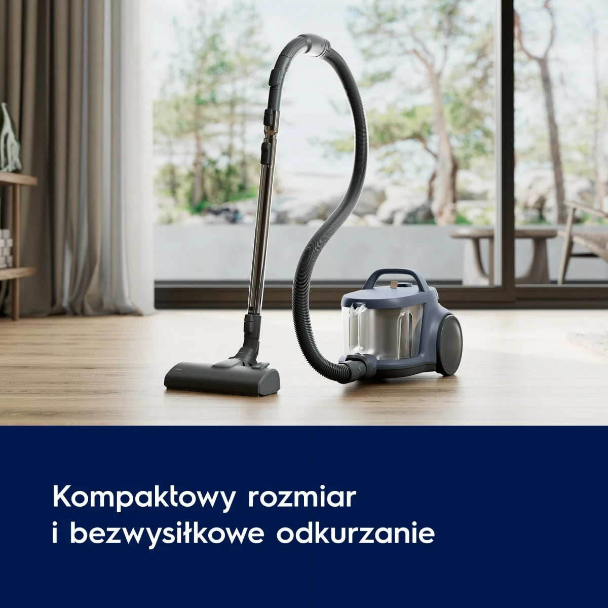 Fshesë me korrent pa qese Electrolux EL51C1LDB 1000 W, 2 L, HEPA, rreze 9 m, blu