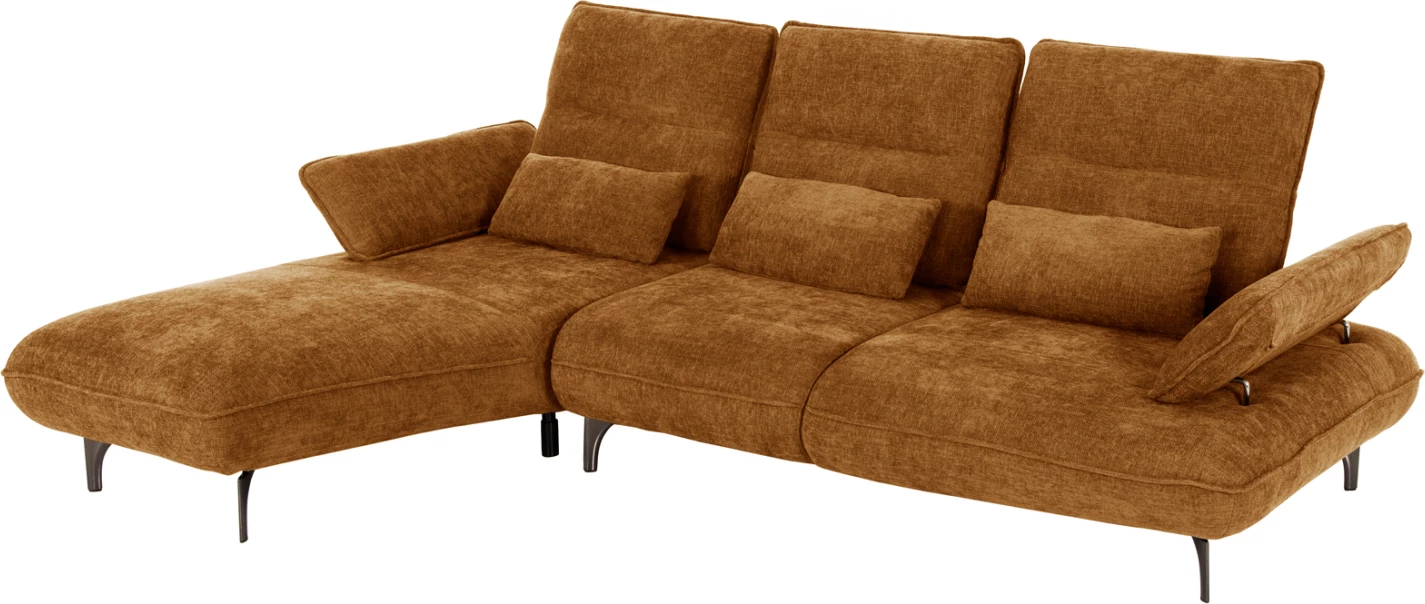 Divan-krevat këndor (majtas) CONVERT FH3268.02L, ngjyrë e kuqe tullë, 283x188x100H cm