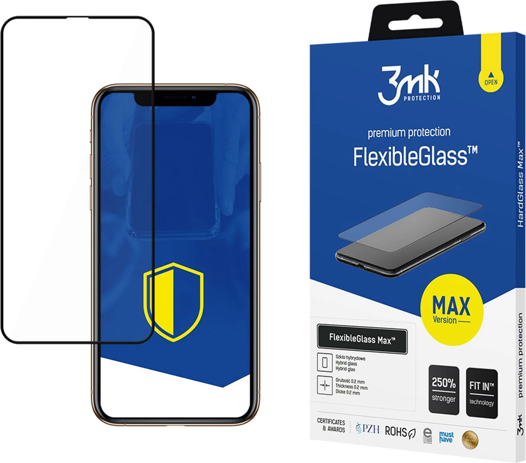 Xham hibrid mbrojtës 3mk FlexibleGlass Max për iPhone 11 Pro Max