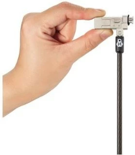 Kyç sigurie laptopi Kensington NanoSaver 2.0 Slim K65021WW, kabllo çeliku 1.8 m, me çelës (keyed different), e zezë
