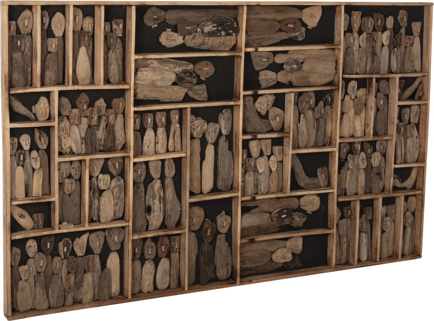 Dekor për mur MYST FH4281 me figurina prej druri të sjellë nga deti 200x6x120Hcm