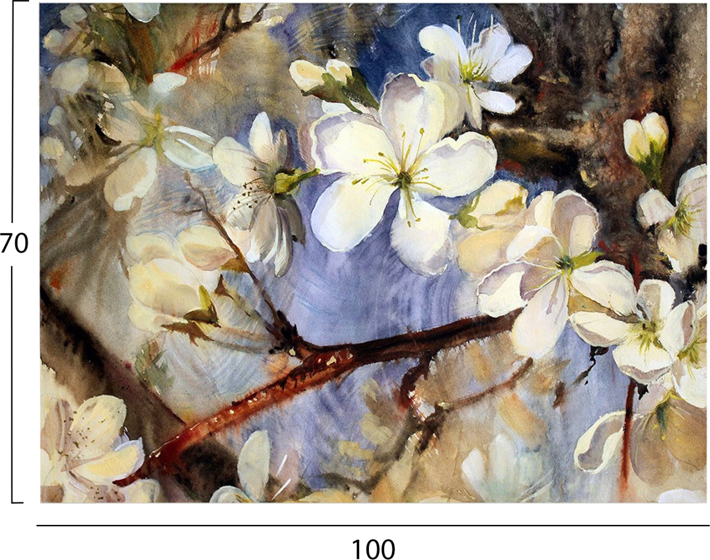 Pikturë muri GOBI, kanavacë e printuar, 100x3x70cm