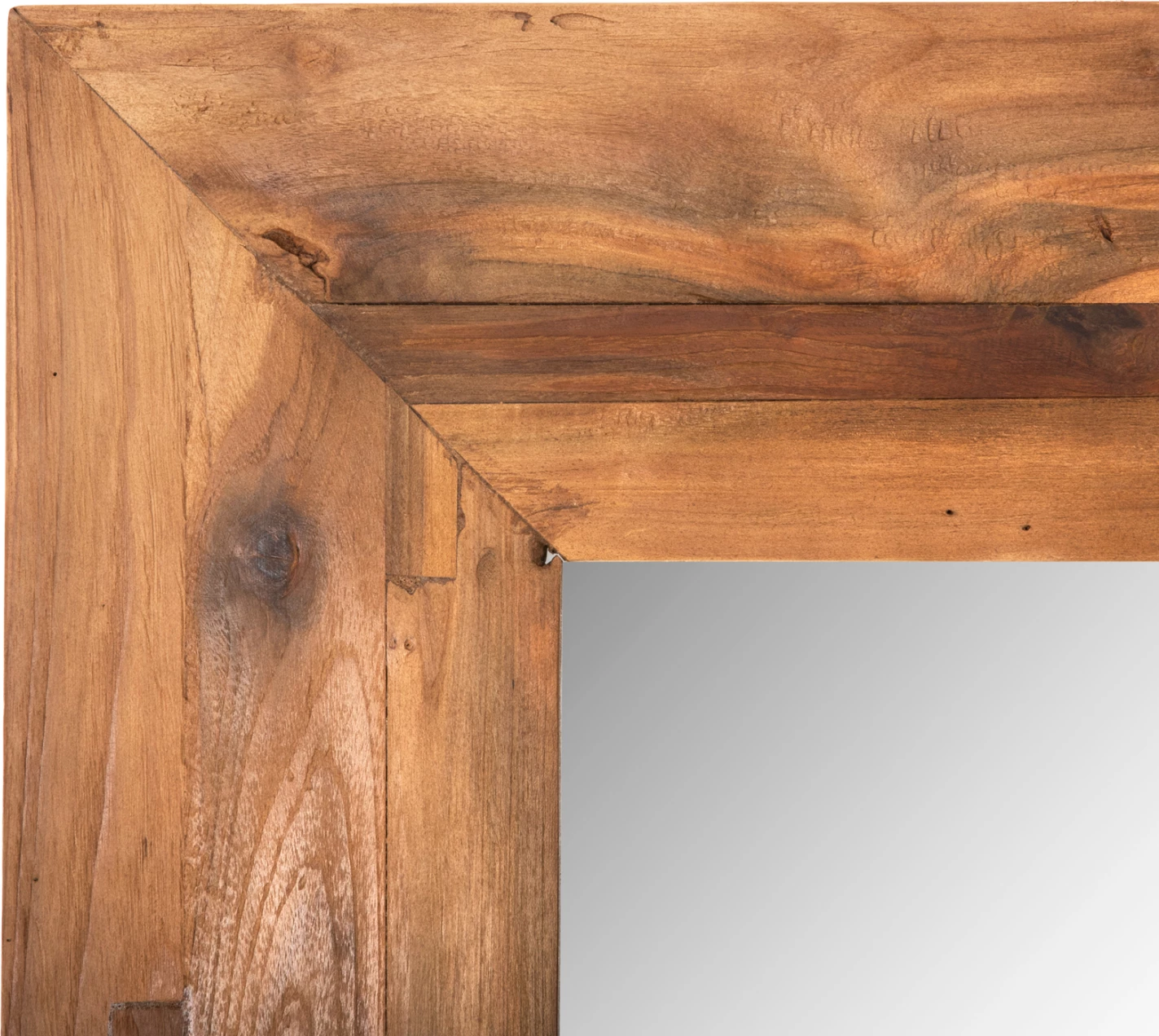 Pasqyrë muri YORKSHIRE FH4268 kornizë druri TEAK i ricikluar 80x130cm