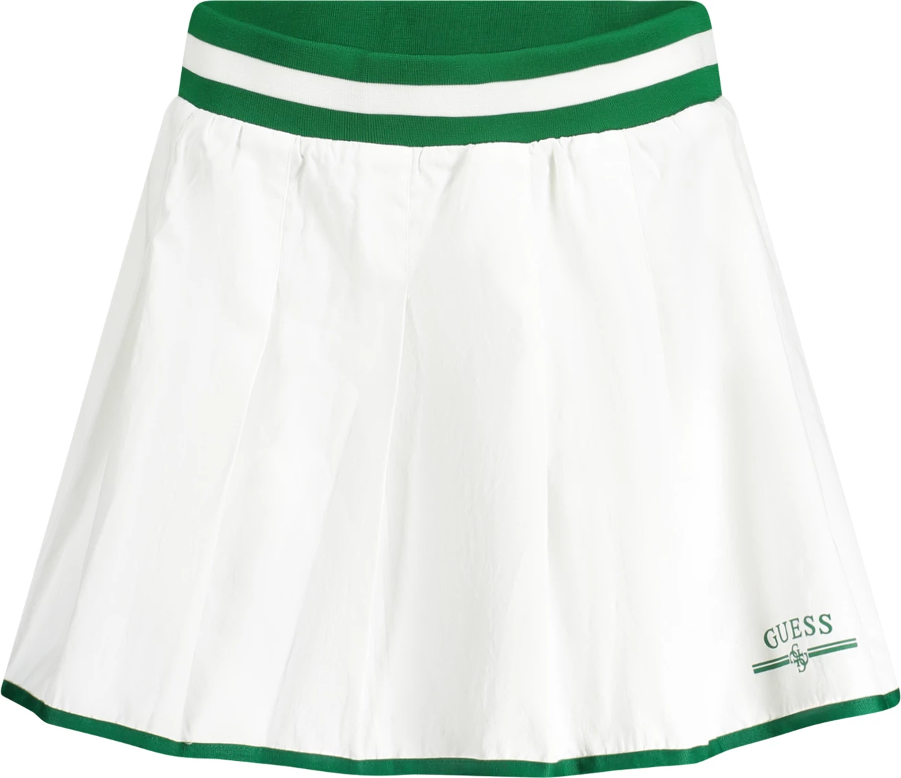 Fustan i shkurtë GUESS JEANS për femra, i bardhë