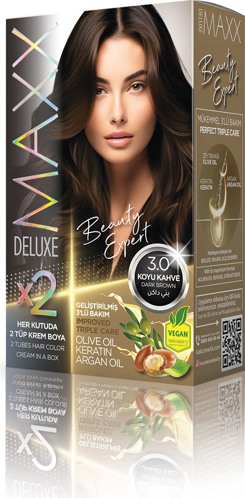 Ngjyrë për flokë SET B-EXPERT 3.0 Dark Brown, 2 x 50 ml