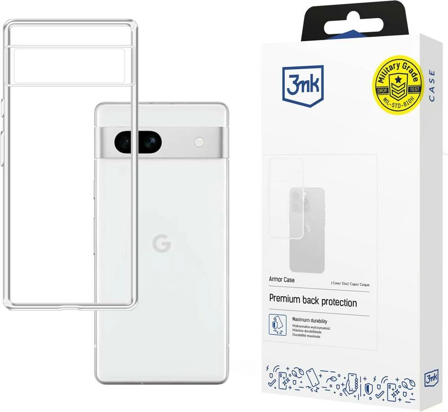 Mbështjellës 3mk Armor Case për Google Pixel 7a, Transparent