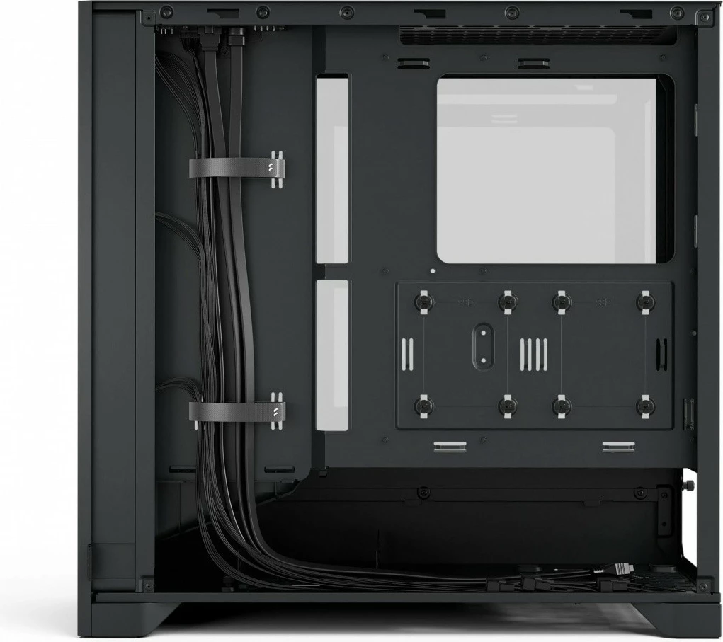 Kasë Fractal Design Pop 2 Air FD-C-POA2A-03, Midi Tower ATX, x3 120mm RGB, panel anësor xham i temperuar (TG), USB-C, e zezë