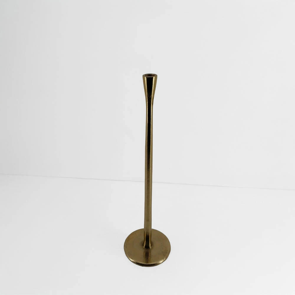 Mbajtëse qirinjsh STELLA, alumin, ngjyrë ari, 13x13x48cm