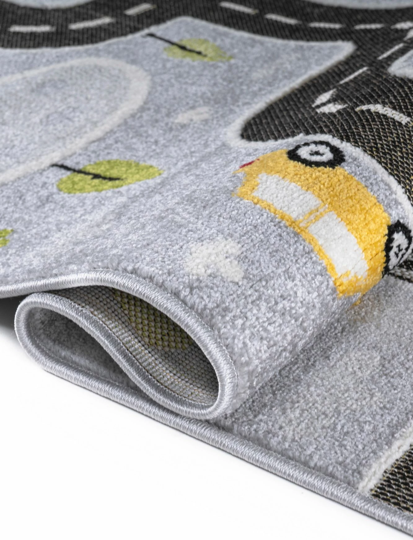 Qilim për fëmijë, model rrugësh, gri, 140x200cm