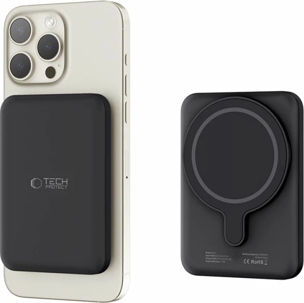 Powerbank Tech-Protect LifeMag PB10, 5000mAh, MagSafe, USB-C, e zezë