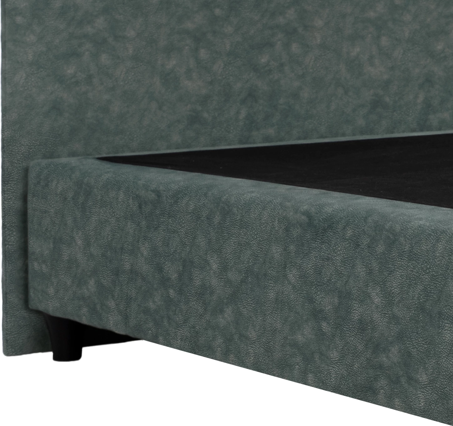 Krevet MALENA, pëlhurë e tipit Nubuck, ngjyrë e gjelbër, 90x200