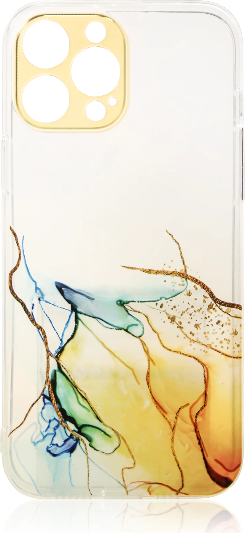 Mbështjellës Hurtel Marble Case për iPhone 13 Pro Max, portokalli