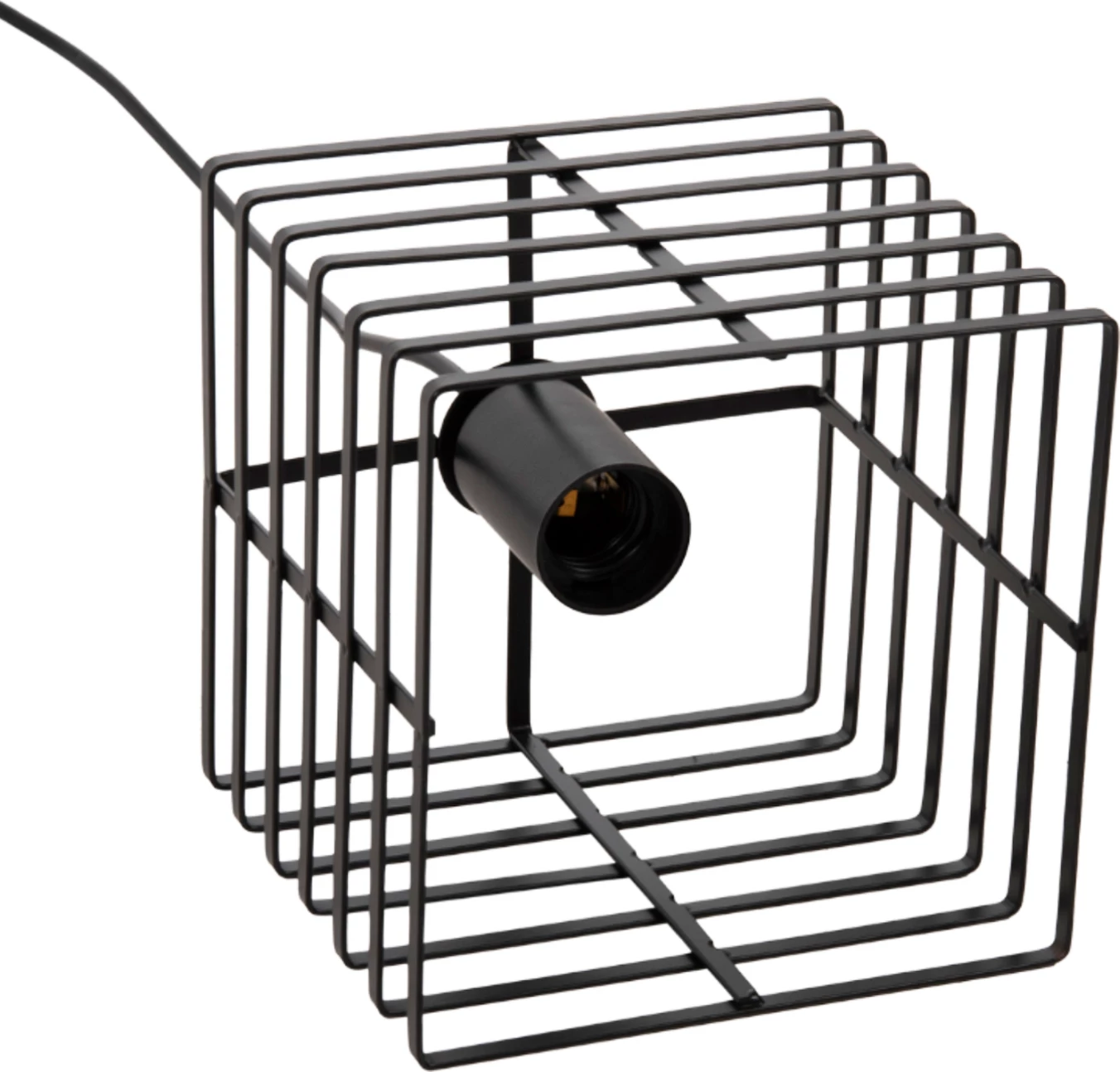 Llambë varëse tavani, kapak metali i zi, FH4131, 16x16x124H cm