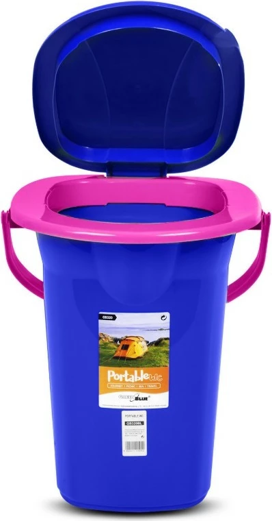 Tualet portativ GreenBlue GB320BR, navy blue/rozë