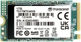 SSD Transcend TS1TMTE400S 1TB, M.2 2242, PCIe Gen3x4 NVMe, 3D NAND