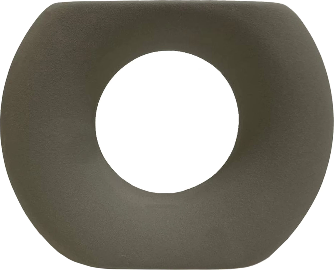 Dekor tavoline qeramike eliptike, gri mat, FH4646.03, 18x6.5x14 cm