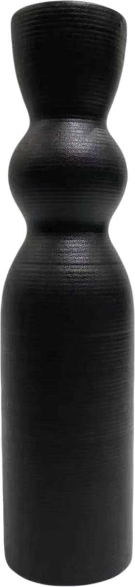 Dekor tavoline prej qeramike, ngjyrë e zezë mat, FH4614.02, Φ8.5x35H cm