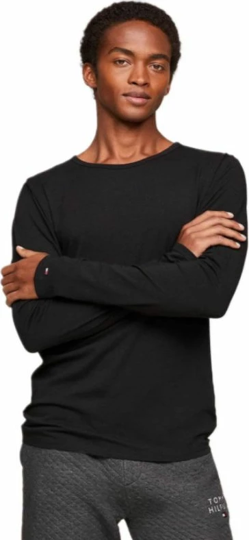 Maicë me mëngë të gjata Tommy Hilfiger për meshkuj, të zeza