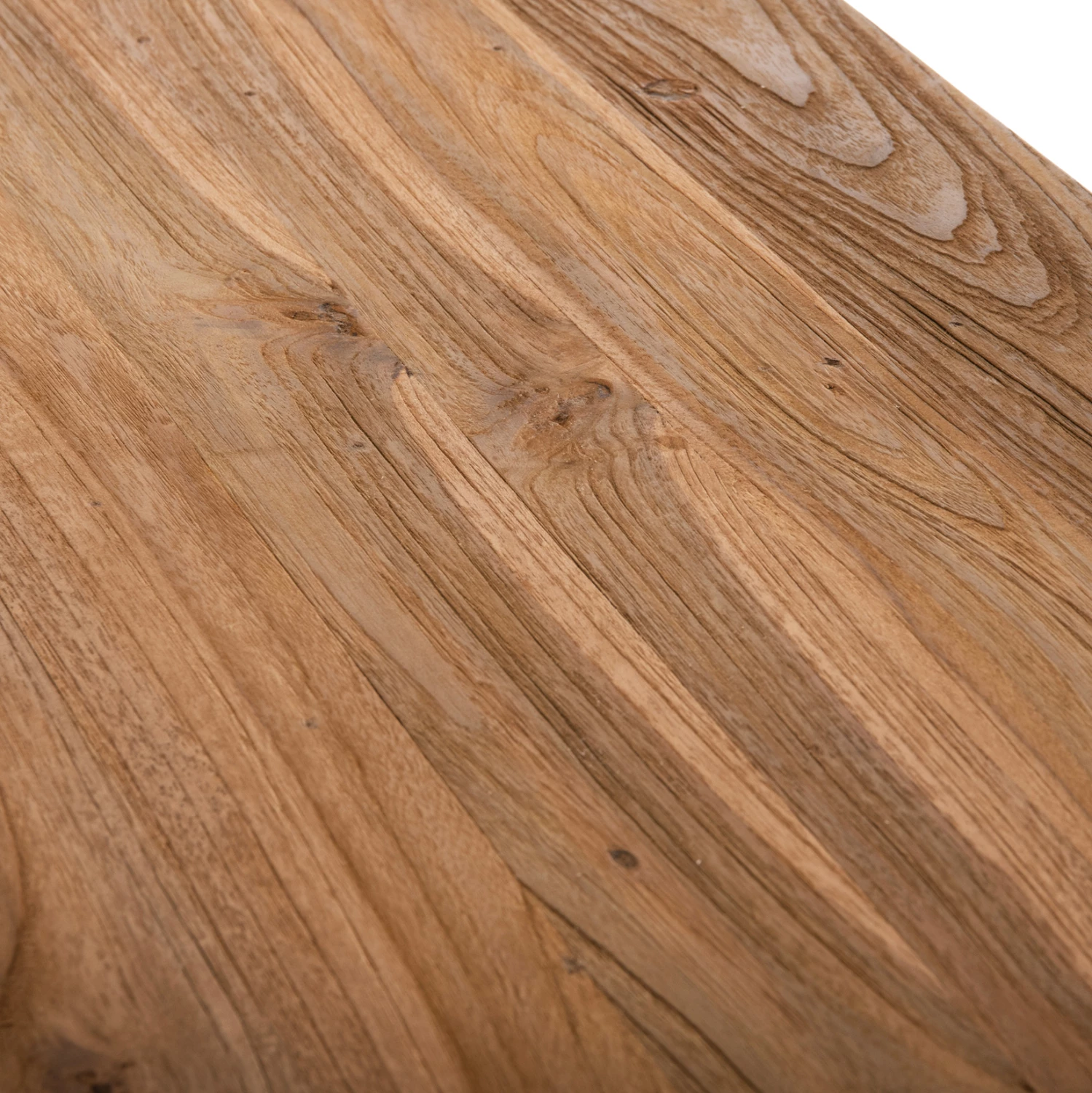 Konsolë SHIRE, dru TEAK i ricikluar, këmbë metalike të zeza, 240x50x90H cm