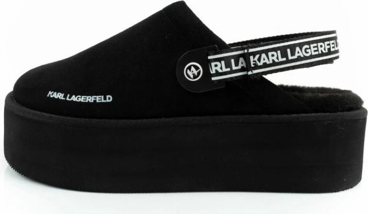 Çizme platforme për femra Karl Lagerfeld, të zeza